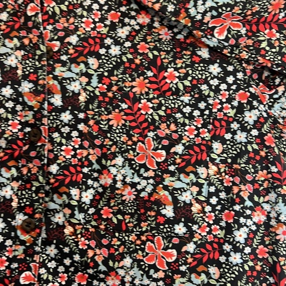 Anthropologie Maeve Sz 6 Floral Multicolor Button Down Long Sleeve CottonTop EUC - Picture 10 of 12